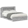 vidaXL Bed Frame with Storage Grey Sonoma 140 x 200 cm Engineered Wood