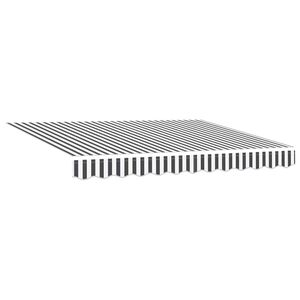 vidaXL Awning Replacement Fabric Anthracite and White 235 x 195 cm
