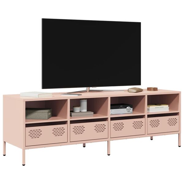 vidaXL TV Cabinet Pink 135x39x43.5 cm Cold-rolled Steel