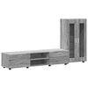 vidaXL TV Cabinet Set with Drawer Grey Sonoma Engineered Wood