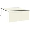 vidaXL Retractable Awning Cream 350 x 250 cm Polyester and Aluminium