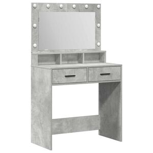 vidaXL Dressing Table Concrete Grey 79 x 41 x 135 cm Engineered Wood