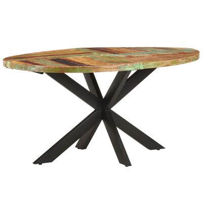vidaXL Dining Table 160x90x75 cm Solid Reclaimed Wood