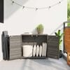 vidaXL Garden Storage Cabinet Grey 83x45x76 cm Poly Rattan