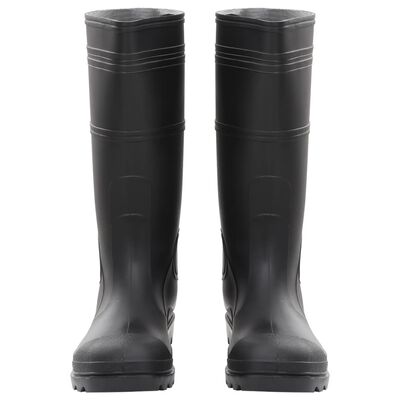 vidaXL Rain Boots Black Size 44 PVC
