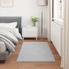 vidaXL Faux Rabbit Fur Rug Olite Grey 80 x 150 cm Polyester