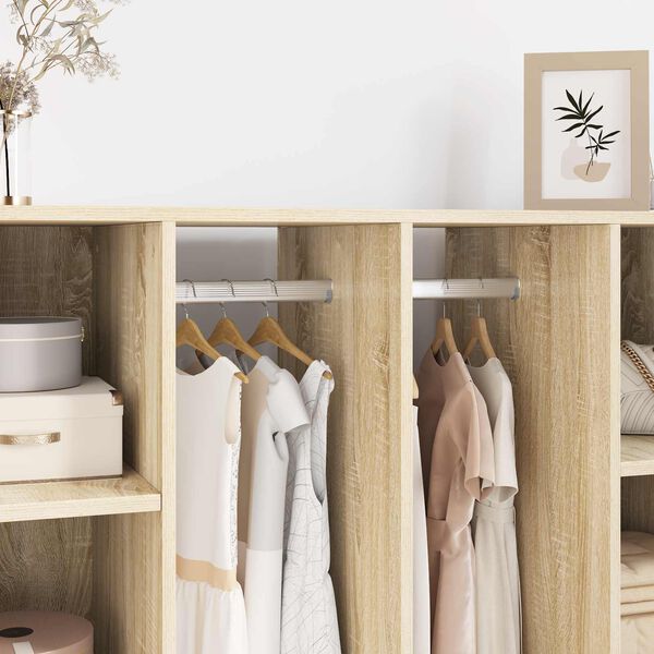 vidaXL Closet Rod 12 pcs Silver 264 x 15 x 29 mm Aluminium Alloy