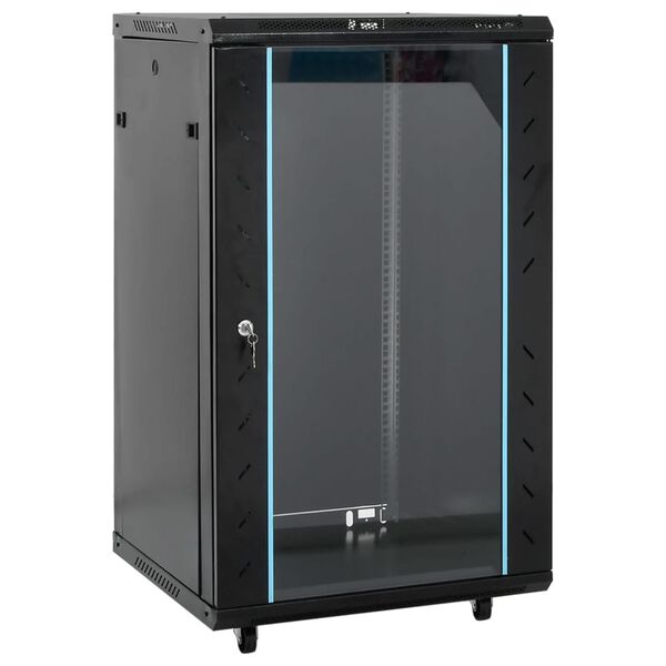 vidaXL 18U Network Cabinet with Swivel Feet 19" IP20 60x60x100 cm