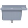 vidaXL Sink Washbasin for Wall Mounting Grey 50x35x24 cm Resin