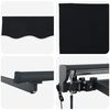vidaXL Electric Retractable Awning Black 3 x 2.5 m