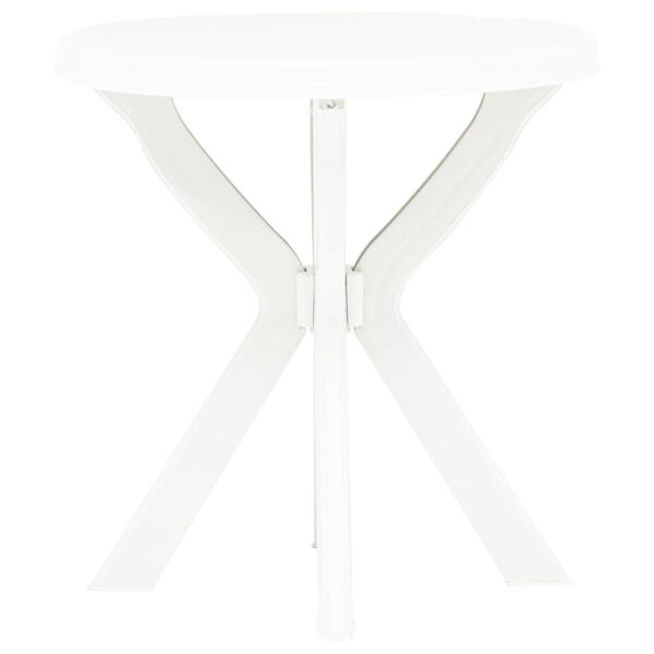 vidaXL Bistro Table White &Oslash;70 cm Plastic