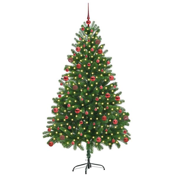 vidaXL Christmas Tree with 300 LEDs with Stand Green 180 cm PE
