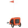 vidaXL Pet Bike Trailer Orange Oxford Fabric and Iron