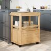 vidaXL Kitchen Trolley FLORO Wax Brown 72.5 x 45 x 80 cm