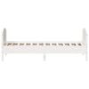 vidaXL Bed Frame without Mattress White 90x190 cm Single Solid Wood Pine