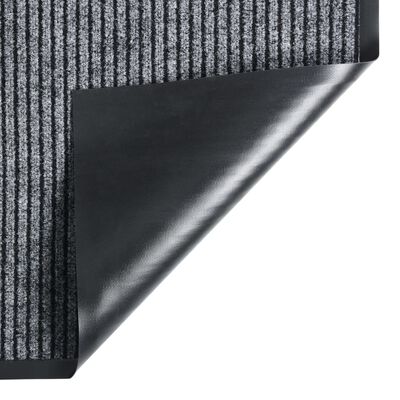 vidaXL Doormat Striped Grey 80x120 cm
