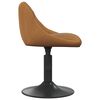 vidaXL Swivel Dining Chairs 2 pcs Brown 46 x 44 x 77.5 cm Faux leather