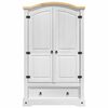 vidaXL Wardrobe with Drawer White 101 x 52 x 170 cm Solid Pine Wood