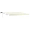 vidaXL Manual Retractable Awning with LEDs Cream and White 4 x 2 m