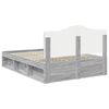 vidaXL Bed Frame Grey Sonoma 150 x 200 cm Solid Pine Wood