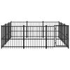 vidaXL Outdoor Dog Kennel Steel 8.47 m²