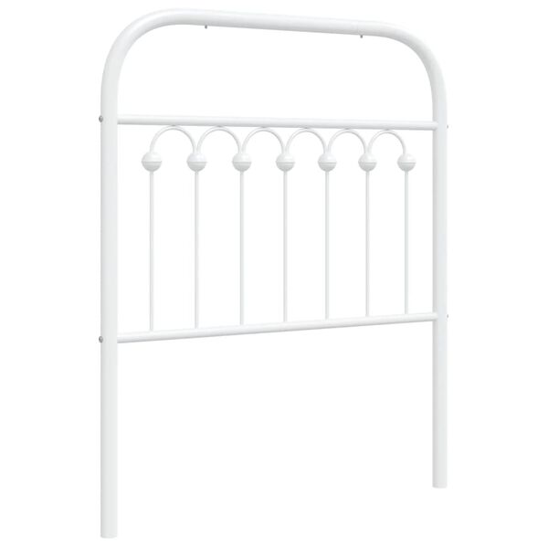 vidaXL Metal Replace Headboard White 80 cm
