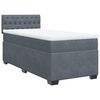 vidaXL Box Spring Bed with Mattress Dark Grey 100x200 cm Velvet