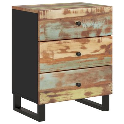 vidaXL Bedside Cabinet 50x33x62cm Solid Wood Reclaimed&Engineered Wood