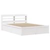 vidaXL Bed Frame with Headboard White 120x200 cm Solid Wood Pine