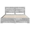 vidaXL Bed Frame Concrete Grey 200 x 200 cm Engineered Wood