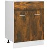 vidaXL Drawer Bottom Cabinet "Lyon" Smoked Oak 60x46x81.5 cm