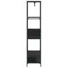 vidaXL Clothes Rack with Shelves Black Engineered Wood