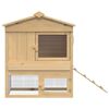 vidaXL Chicken Coop Brown 75 x 60 x 89 cm Solid Pine Wood