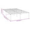 vidaXL Metal Bed Frame without Mattress White 120x190cm