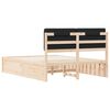 vidaXL Bed Frame with Upholstered Headboard Black 135 x 190 cm