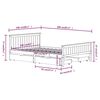 vidaXL Bed Frame without Mattress White Solid Wood Pine 160x200 cm