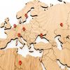 MiMi Innovations Wooden World Map Wall Decoration Exclusive Oak 130x78 cm