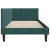 vidaXL Corner Bed Frame Dark Green 90 cm x 190 cm Velvet