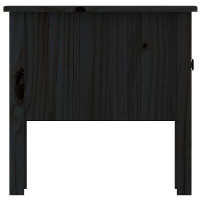 vidaXL Side Tables 2 pcs Black 50x50x49 cm Solid Wood Pine