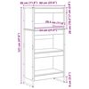 vidaXL Book Cabinet Artisian Oak 60 x 30 x 121 cm Engineered Wood