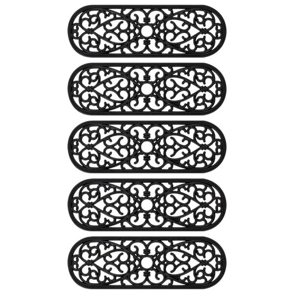 vidaXL Stair Treads 5 pcs 25x75 cm Rubber