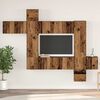 vidaXL TV Cabinet Set Wall-mounted 10 pcs Old Wood Engineered Wood