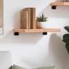 vidaXL Wall Shelf Light Brown 40x30x(2-4) cm Treated Solid Wood Oak