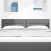 vidaXL Headboard with Headboard Dark Grey 144 cm Faux Leather