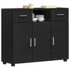 vidaXL Wooden Cabinet Black 88.5 x 30.5 x 73 cm Engineered Wood