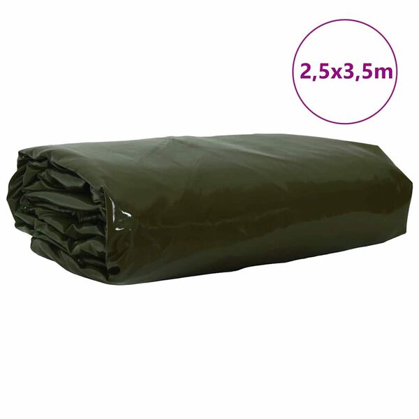 vidaXL Tarpaulin 650g / m&sup2; Olive Green 2.5 x 3.5 m