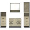 vidaXL 4&nbsp;Piece Bathroom Furniture Set&nbsp;Sonoma Oak Engineered Wood