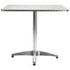 vidaXL Garden Table Silver 80x80x70 cm Aluminium