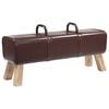 vidaXL Bench Dark Brown 110 x 30 x 45 cm Real Leather