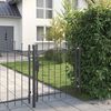 vidaXL Garden Gate with Lock Grey 100 x 150 cm Steel
